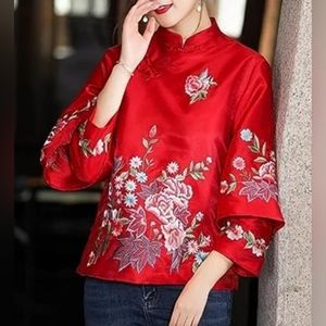 NWT Traditional Faux Satin Tunic